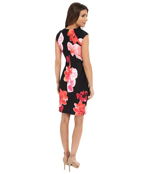 calvin klein sheath dress floral